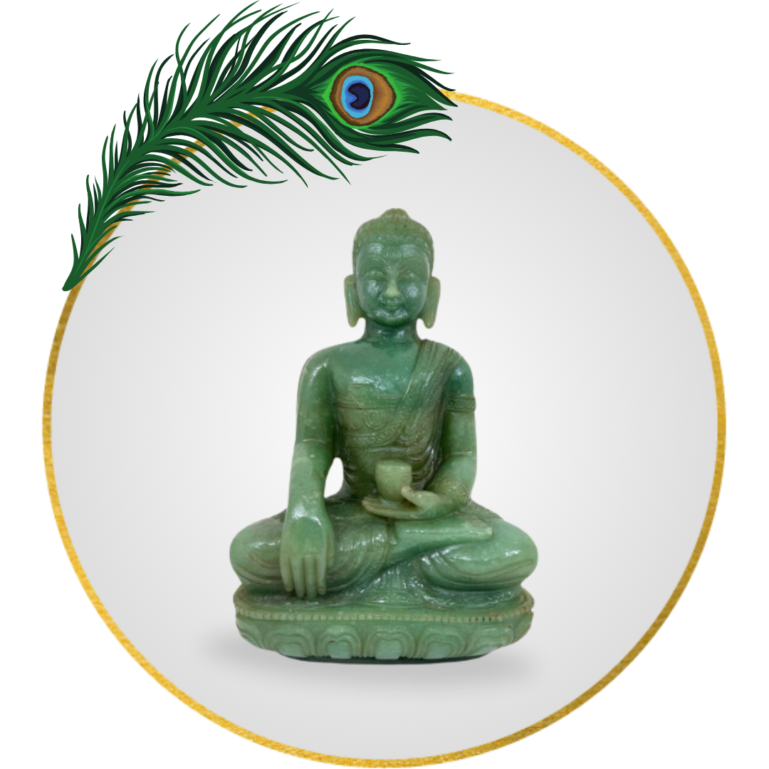 Jade Buddha 9 Inch Hand