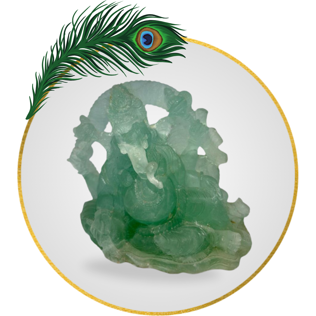 Fluorite Ganesh 4 Inch Hand