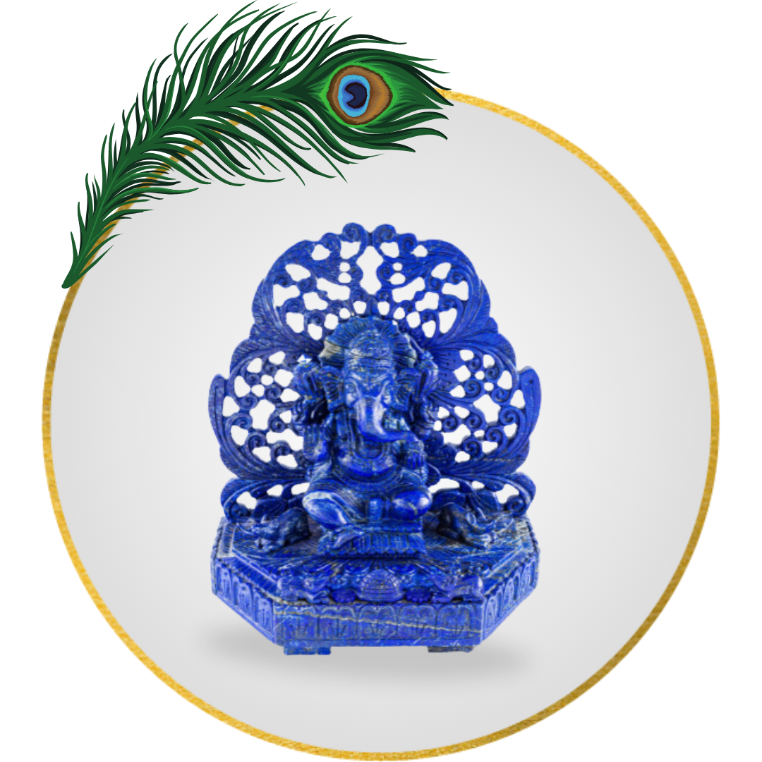 Lapis Lazuli Ganesha 10 Inch Hand