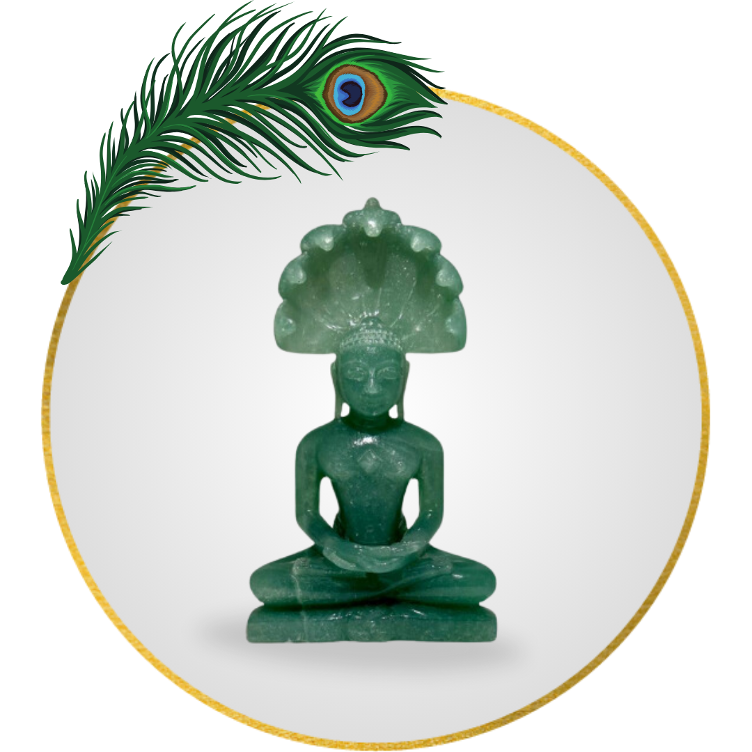 Jade Tirthankara Parashvnath 7 Inch Hand
