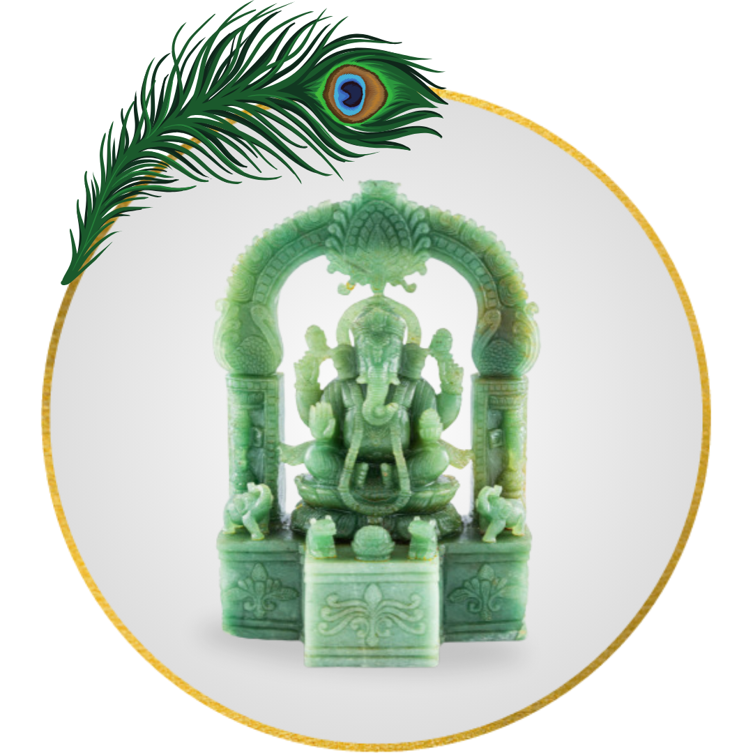 Jade Ganesha 11 Inch Hand