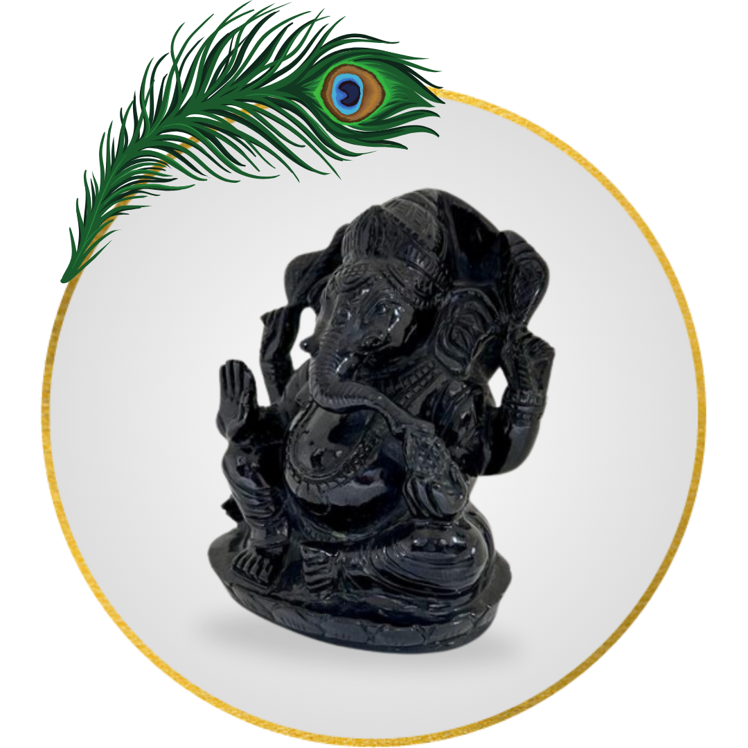 Black Jade Ganesha 4 Inch