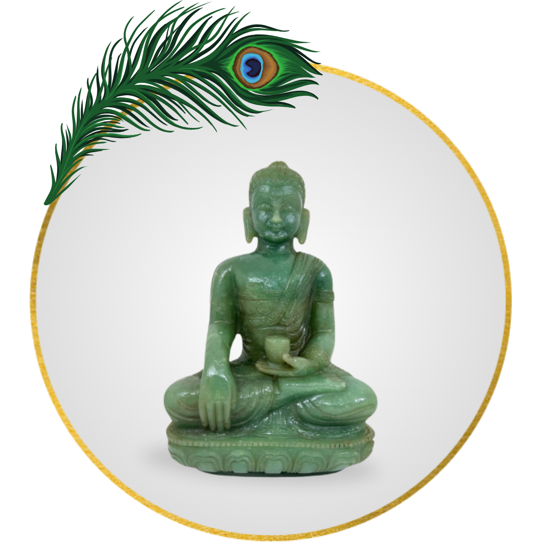 Jade Buddha Idol Face 8 Inch