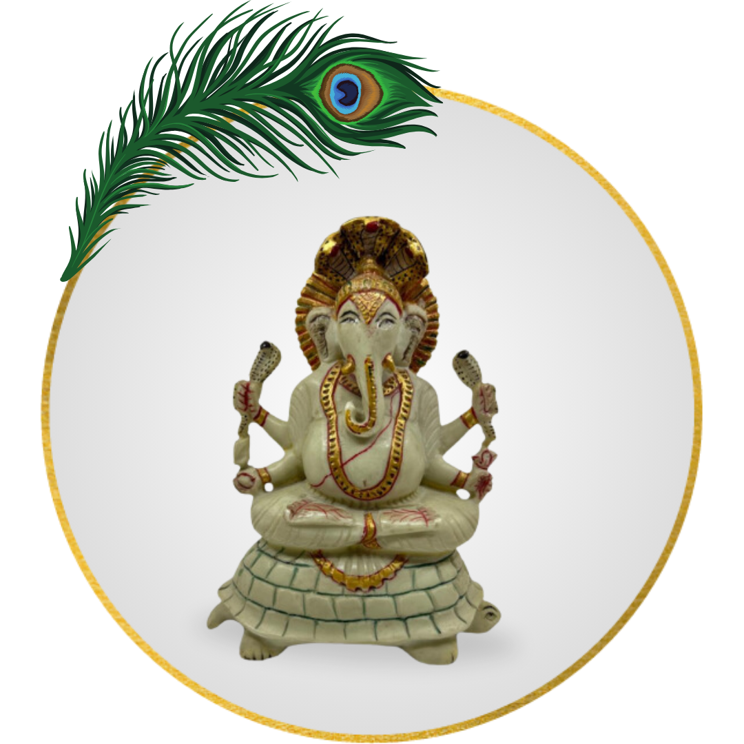 Serpentine Stone Ganesha 5 Inch